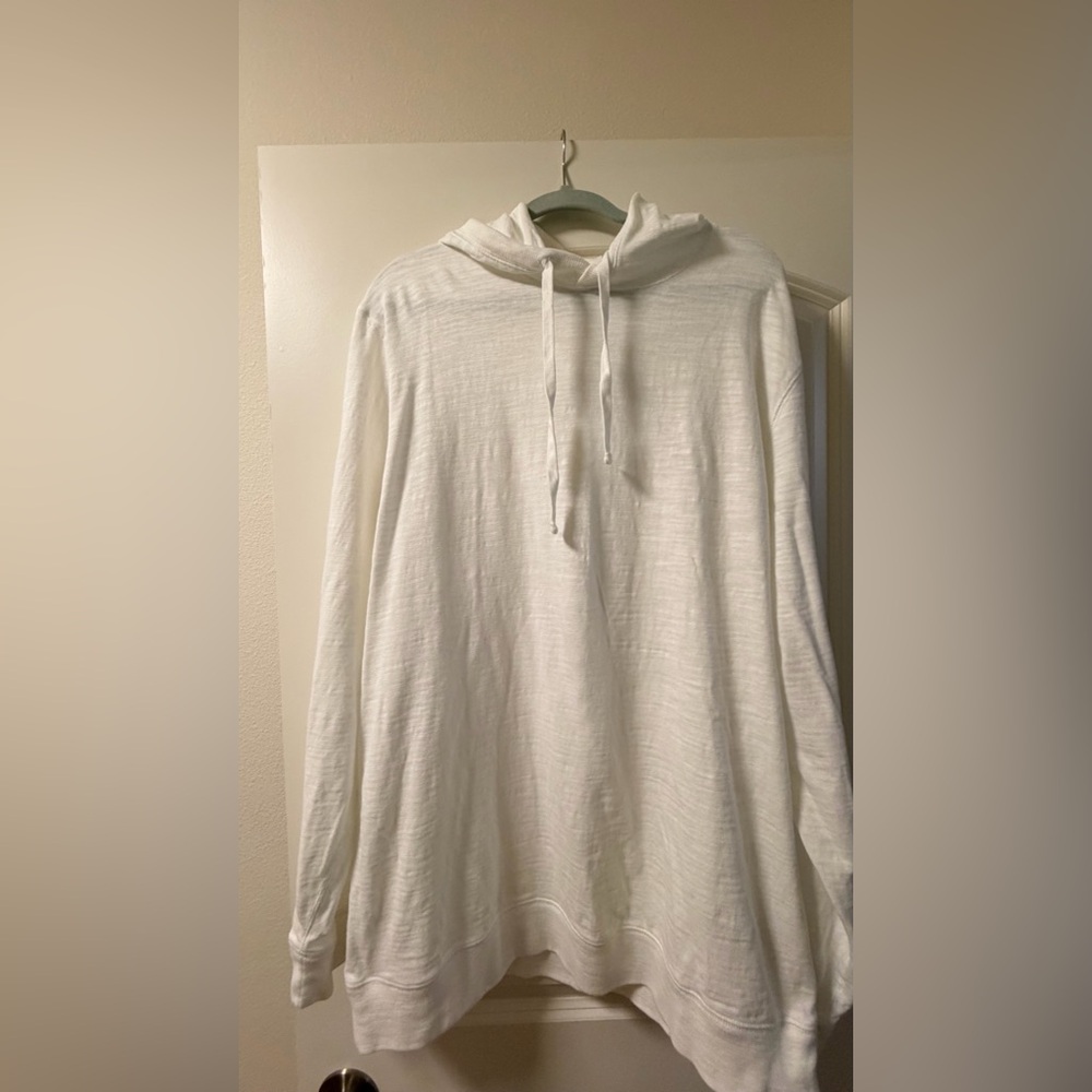 Faherty Off-White Hooded Lightweight Long-Sleeve Shirt